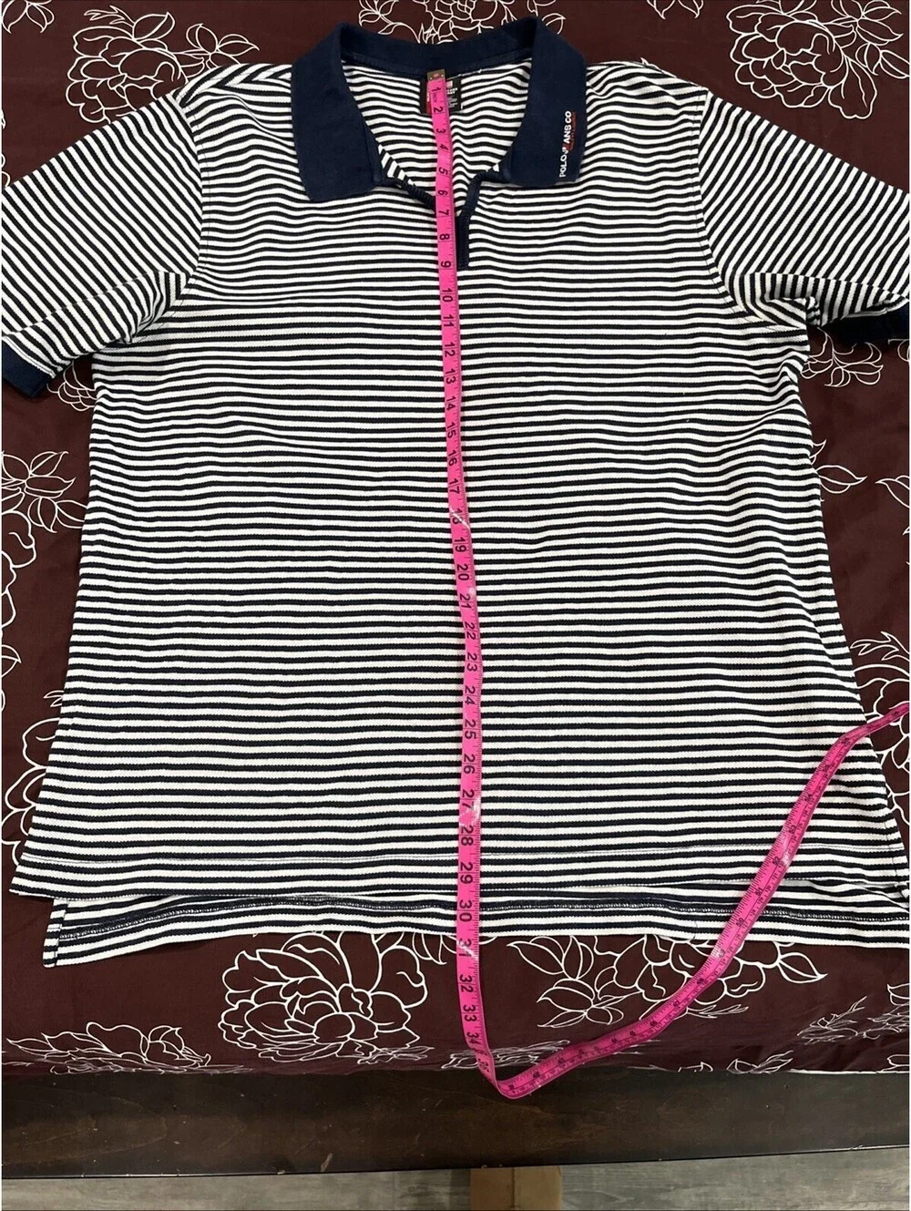 VTG Y2K POLO JEANS COMPANY STRIPED POLO SHIRT SIZE XXL MADE IN USA VGC